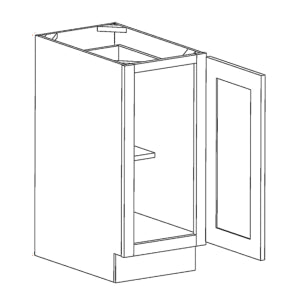 Modern White Shaker Small Base Cabinet with Single 9 Inch Door