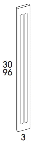 Newport White 3 Inch Straight Wall Filler