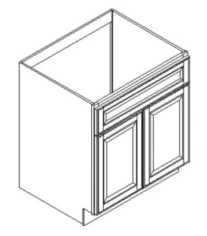 Frontier Shaker Sink Base Unit with 2 False Drawers 30 Inch