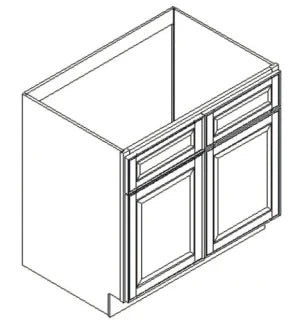 Sonona Sand Sink Base Unit with 2 False Drawers 42 Inch