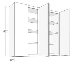 Large Double Door Frontier Shaker Wall Cabinet - 36 Inch Wide x 42 Inch High