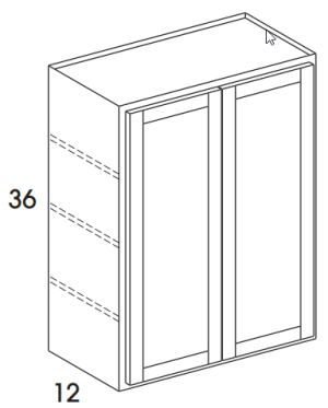 Classic Gray Shaker Decorative Door - 12 Inch Wide x 36 Inch High