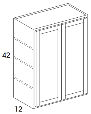 Classic Gray Shaker Decorative Door - 12 Inch Wide x 42 Inch High