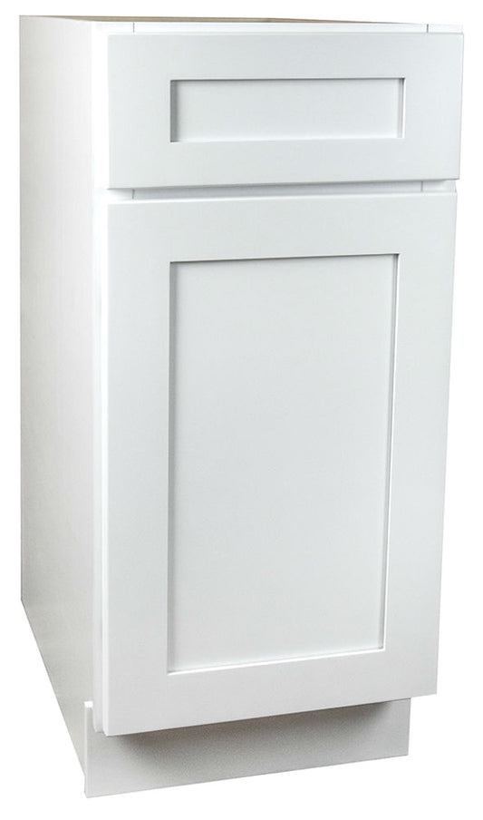 Modern White Shaker Small Base Cabinet with Single 9 Inch Door