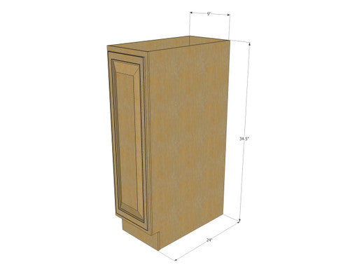 Classic Oak Small Base Cabinet with 18 Inch Door & Drawer