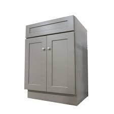 Classic Gray Shaker Large Base Cabinet with Double Doors & Two Drawers - 36 Inch Width