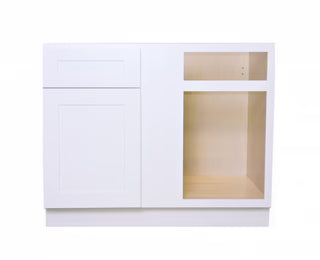 Classic Gray Shaker Straight Corner Blind Base Cabinet 42 to 45 Inches