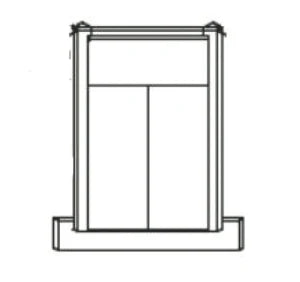 Newport White Corner Sink Face - 17 Inch Wide x 36 Inch High