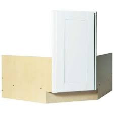 Classic Gray Shaker Corner Sink Face - 17 Inch Wide x 36 Inch High