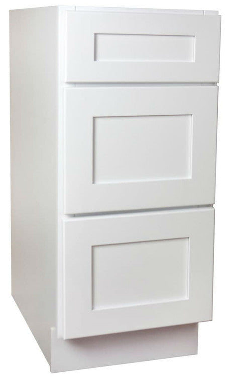 Modern White Shaker Drawer Base Cabinet 30 Inch 2 Door