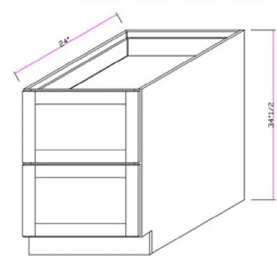 Frontier Shaker 3 Drawer Base Cabinet 30 Inch