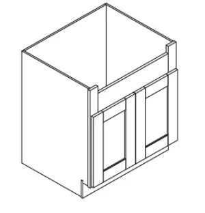 Newport White Farm Sink Base Cabinet 36 Inch