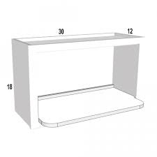 Modern White Shaker Microwave Shelf