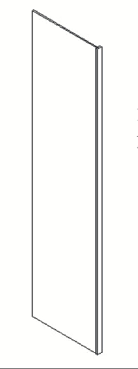 Classic Gray Shaker Fridge Panel - 90 Inch