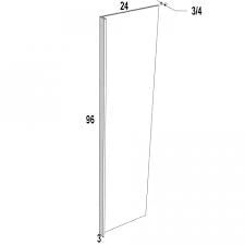 Classic Gray Shaker Fridge Panel - 96 Inch