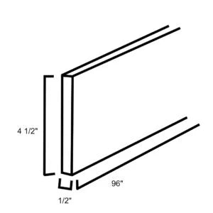 Classic Gray Shaker Toe Kick Molding - 4 Inch High