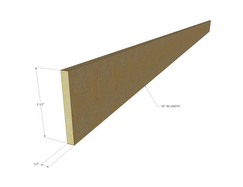 Classic Oak Toe Kick Molding - 4 Inch High