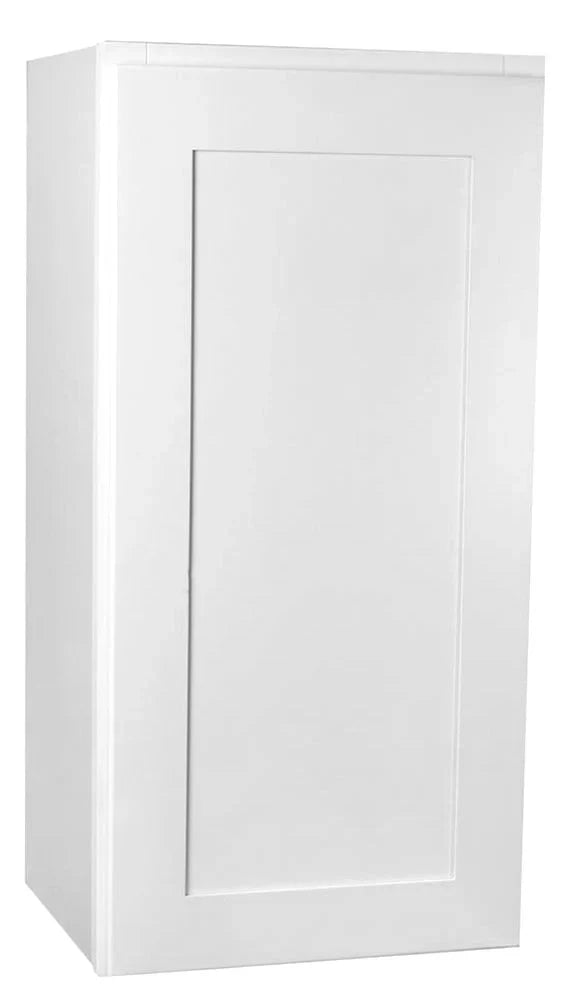 Small Single Door Classic Gray Shaker Wall Cabinet - 9 Inch Wide x 42 Inch High