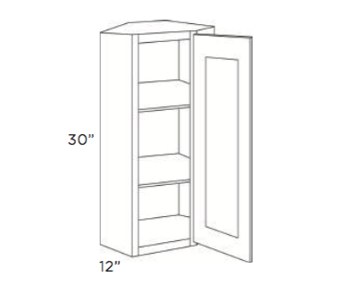 Large Double Door Classic Oak Wall Cabinet - 24 Inch Wide x 30 Inch High