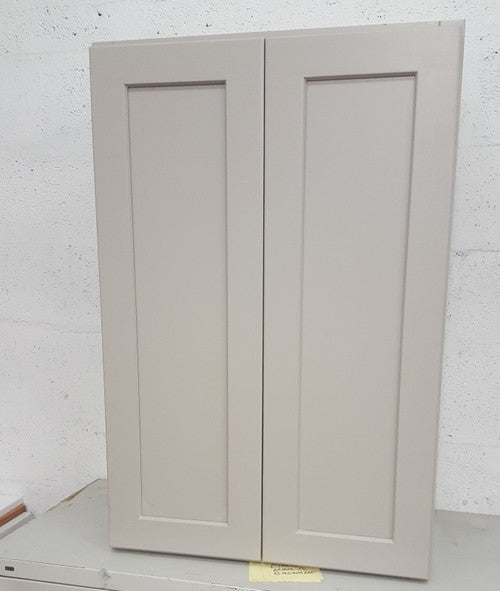 Large Double Door Classic Gray Shaker Wall Cabinet - 24 Inch Wide x 30 Inch High