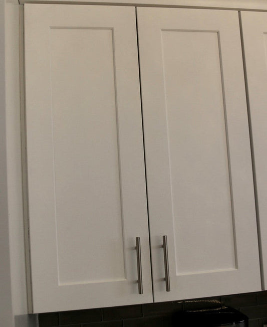 Large Double Door Modern White Shaker Wall Cabinet - 27 Inch Wide x 30 Inch High