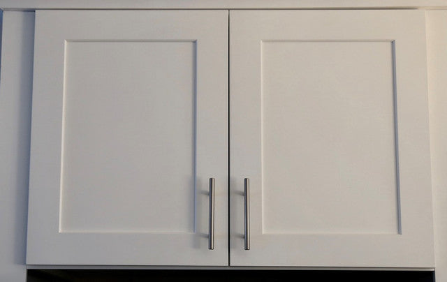 Modern White Shaker Horizontal Overhead Wall Cabinet - 30 Inch Wide x 12 Inch High