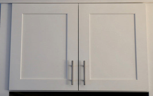 Modern White Shaker Horizontal Overhead Wall Cabinet - 30 Inch Wide x 24 Inch High