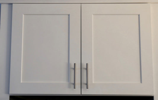 Modern White Shaker Horizontal Overhead Wall Cabinet - 36 Inch Wide x 12 Inch High