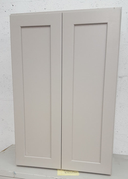 Large Double Door Classic Gray Shaker Blind Wall Cabinet - 27 Inch Wide x 30 Inch High