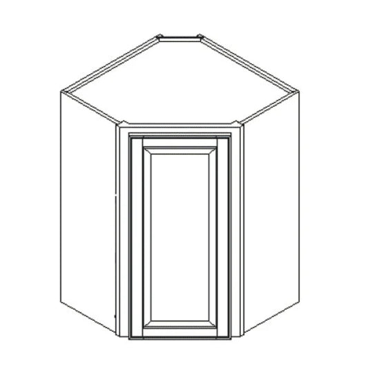 Newport White Diagonal Corner Wall Cabinet - 24 Inch Wide x 36 Inch High