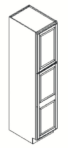 Modern White Shaker Pantry Cabinet Unit 18 Inch Wide x 90 Inch High