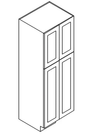 Newport White Pantry Cabinet Unit 24 Inch Wide x 96 Inch High